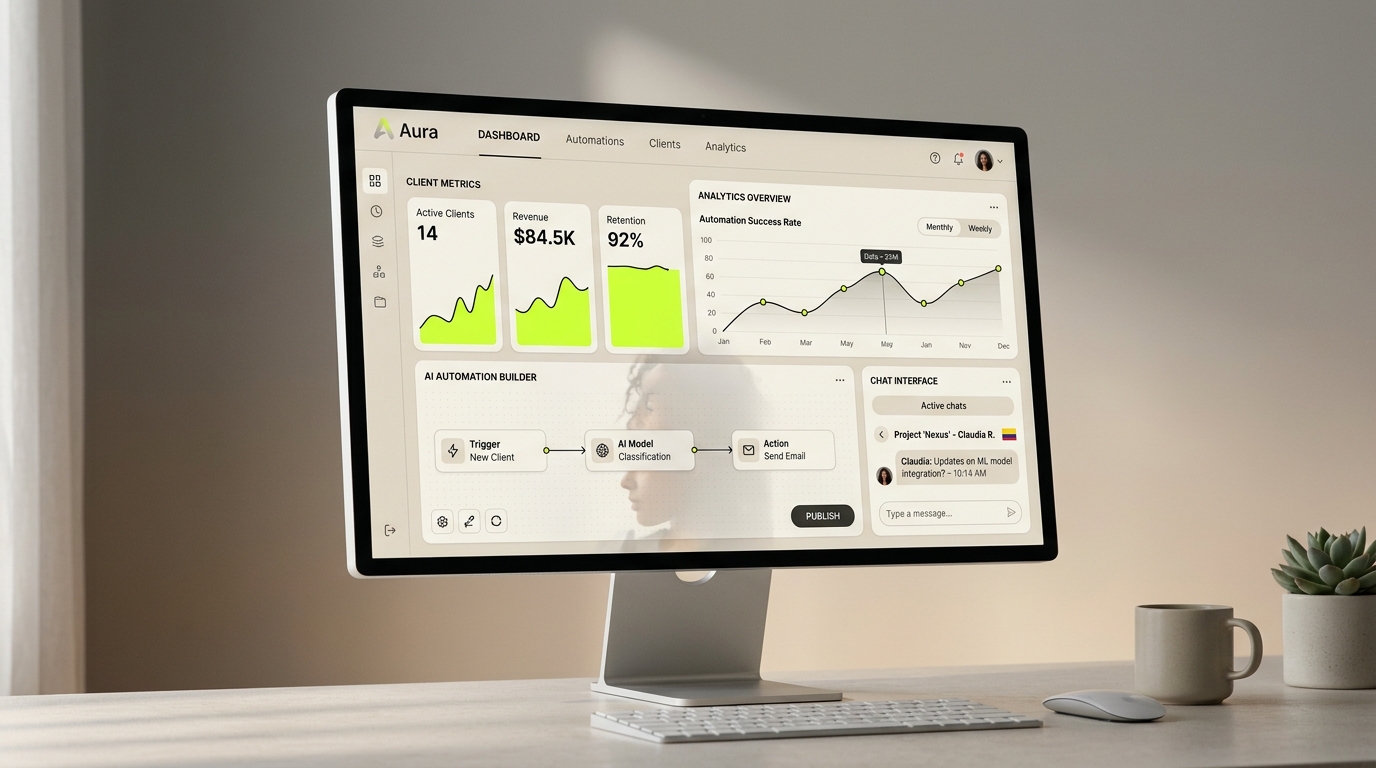 Analytics dashboard for an AI web application